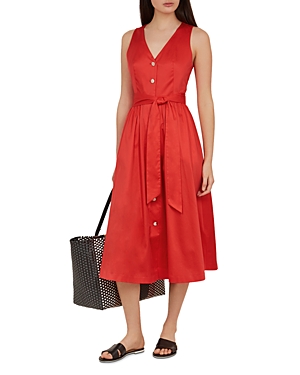 TED BAKER RYYLIE BUTTON-DOWN MIDI DRESS,WMD-RYYLIE-WH9W