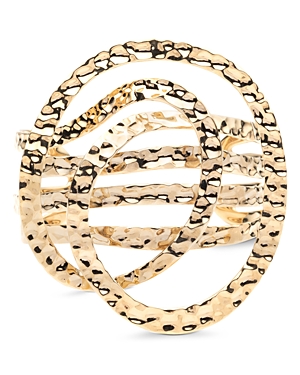 Alexis Bittar Hammered Coil Cuff Bracelet In Gold