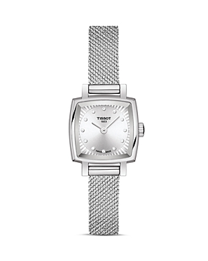 Lovely Square Diamond Mesh Bracelet Watch, 20mm x 20mm