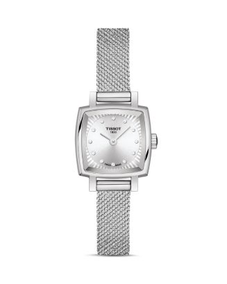 Tissot Lovely Square Diamond Mesh Bracelet Watch 20mm x 20mm