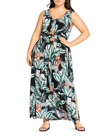 City Chic Plus Pacifica Sleeveless Maxi Dress | Bloomingdale's