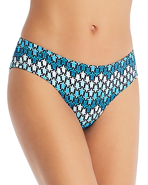 VILEBREQUIN HERRINGBONE TURTLES FRISBEE BIKINI BOTTOM,FRBH9H03