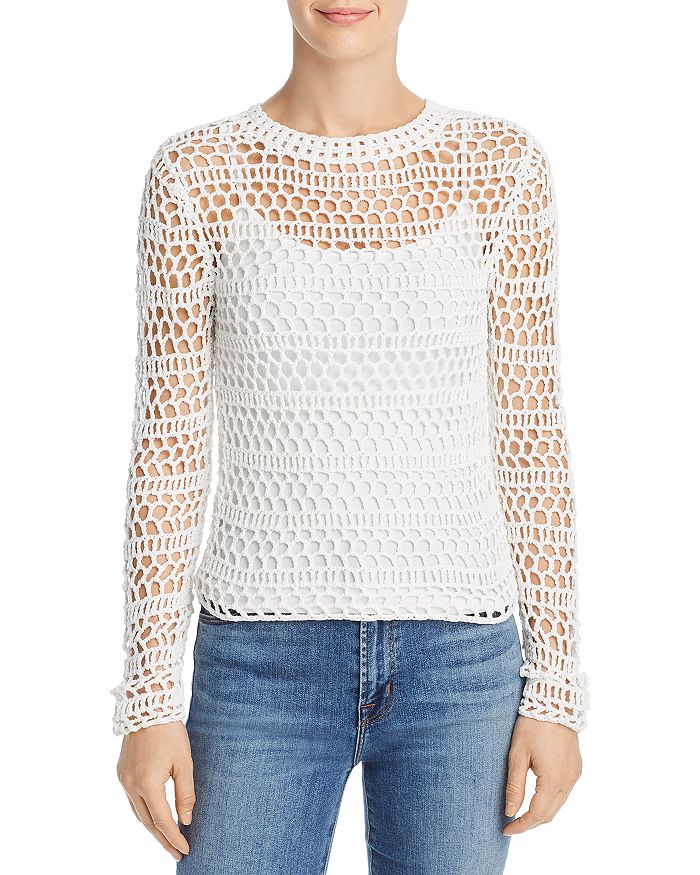 Theory Open Crochet Sweater Bloomingdale s
