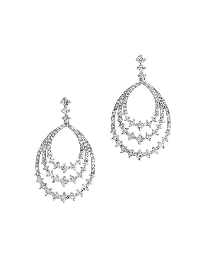 Bloomingdale's Diamond Statement Drop Earrings In 14k White Gold, 2.25 Ct. T.w. - 100% Exclusive