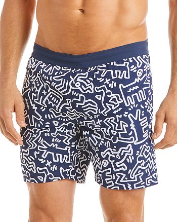 Lacoste x Keith Haring Swim Trunks | Bloomingdale's