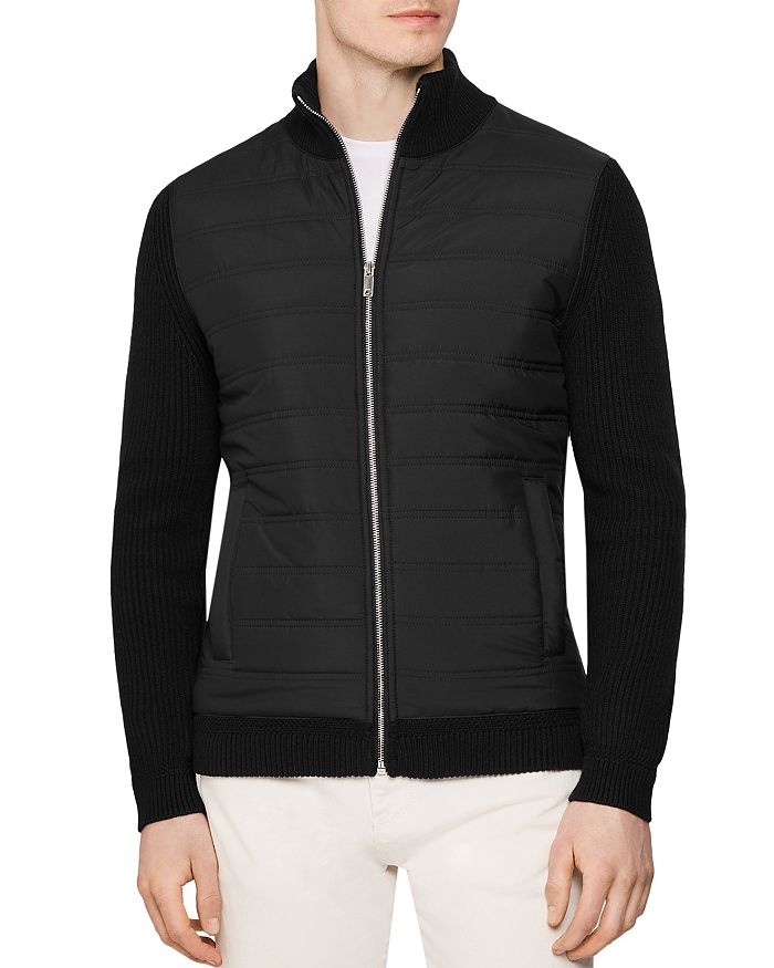 REISS Trainer Quilted-Front Jacket | Bloomingdale's