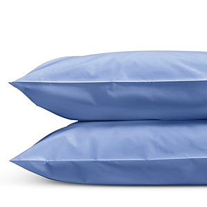 Matouk Luca Satin Stitch Standard Pillowcase, Pair In Azure