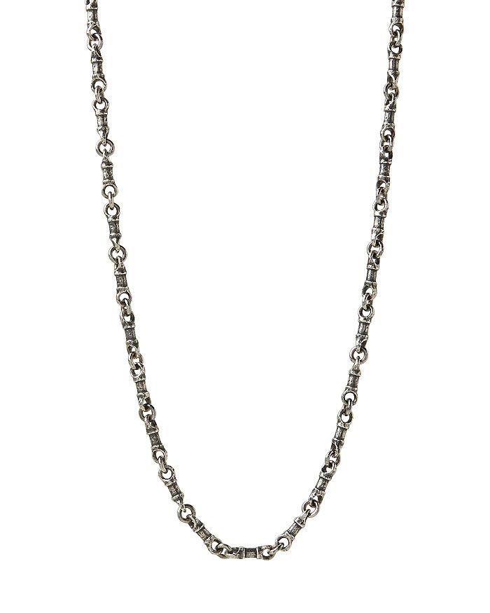 JOHN VARVATOS COLLECTION STERLING SILVER ARTISAN METALS CHAIN LINK NECKLACE, 24,JV-NAA24-SS-NS919.01