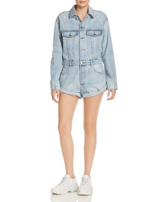 alexander wang denim jumpsuit