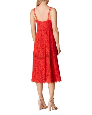 chinese dress ladies Karen Millen red organza party dress  The Frockery