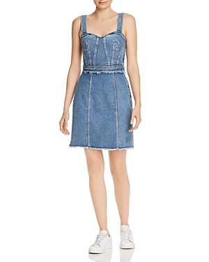7 FOR ALL MANKIND FRAY DENIM DRESS IN LUXE VINTAGE MUSE,AU7253120