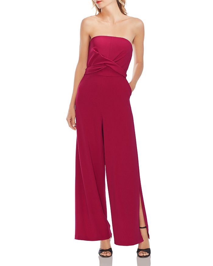 VINCE CAMUTO Strapless Wide Leg Jumpsuit Bloomingdale s