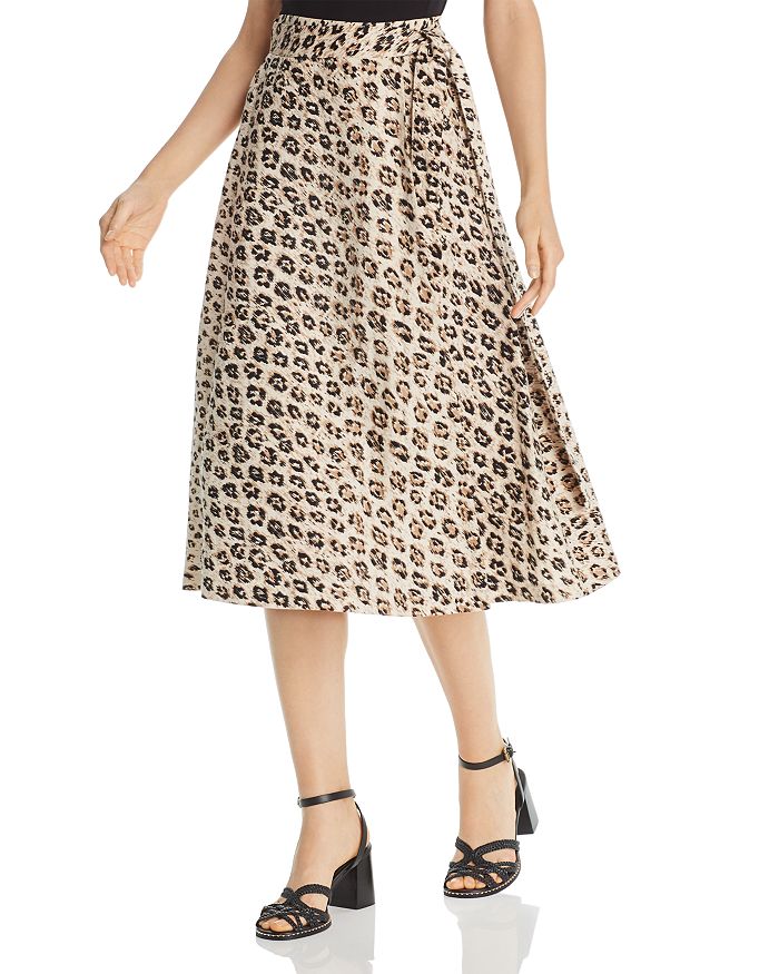 Joie leopard deals wrap skirt