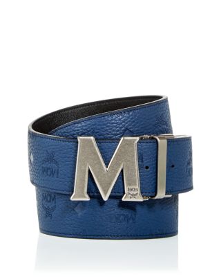 Dark blue mcm belt hotsell