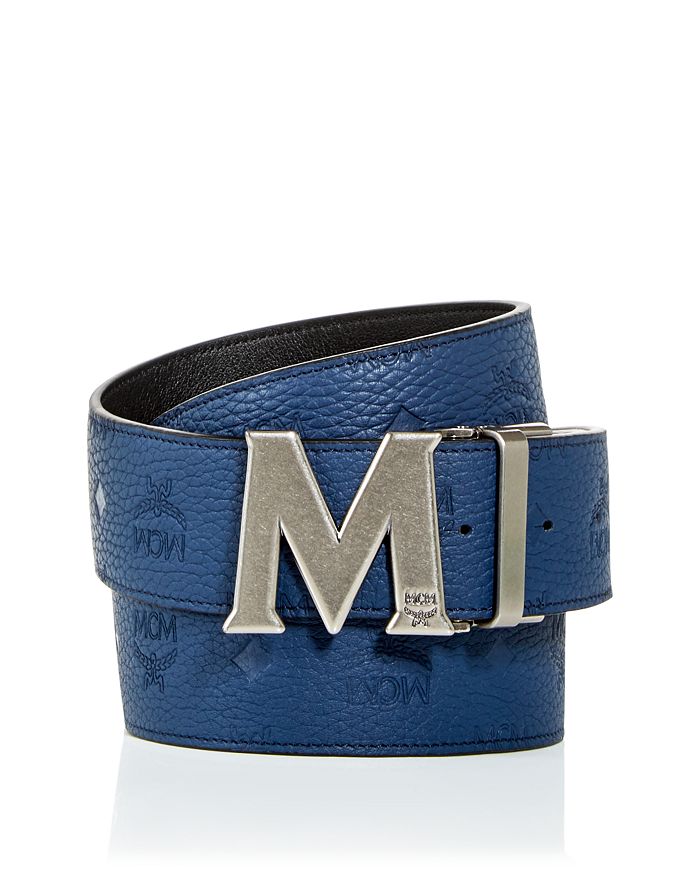 MCM Belt Blue Claus Reversible Box Included