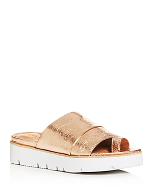 Gentle Souls By Kenneth Cole Women's Lavern Slide Sandals In Rose Gold Leather