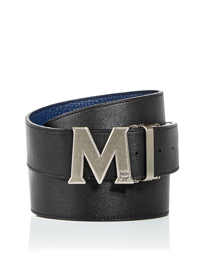 MCM Blue Leather Belt
