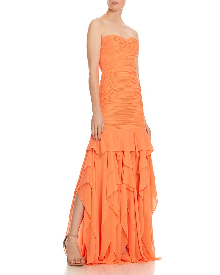 Halston heritage orange best sale dress