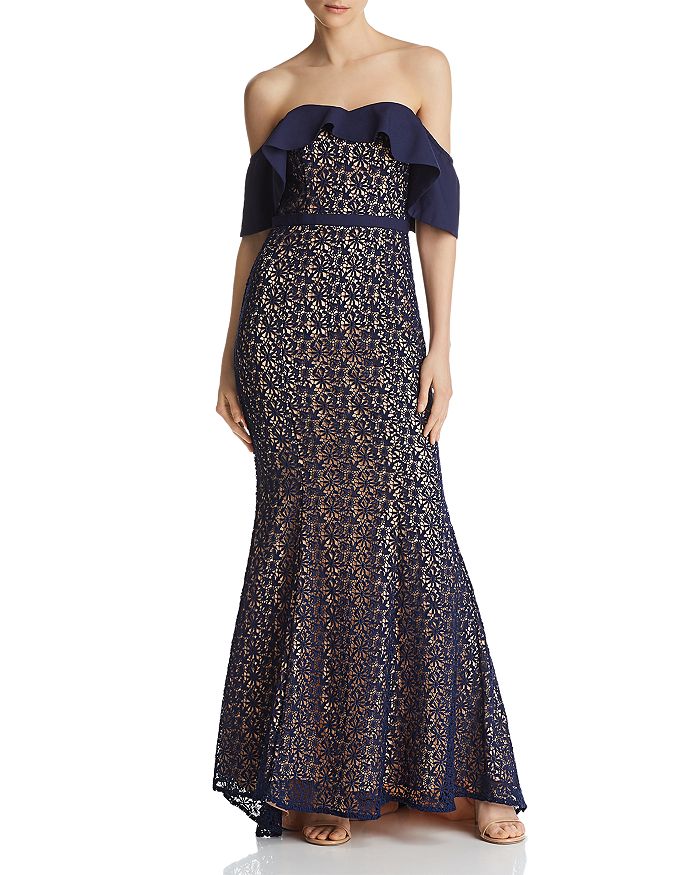 Jarlo Jillian Popover Lace Mermaid Gown 100 Exclusive