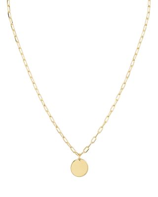 Circle Pendant Necklace, 18" - Exclusive