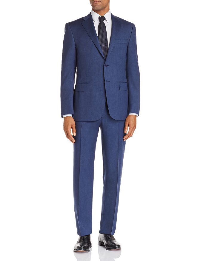 Canali Siena Twill Solid Classic Fit Suit In French Blue