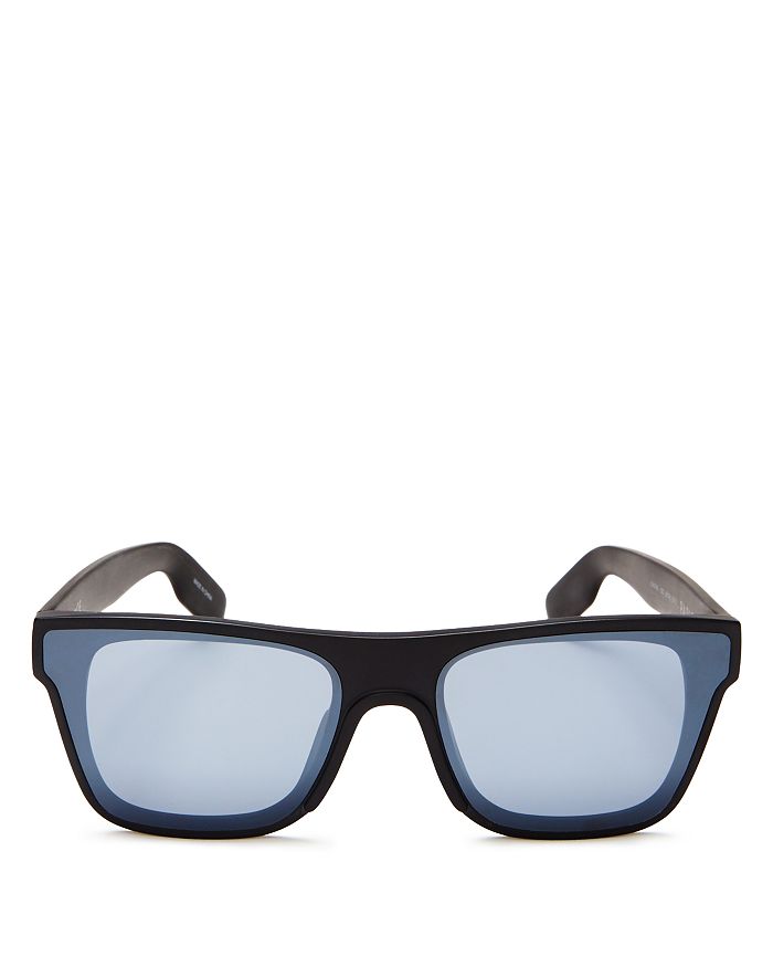 Kenzo Unisex Rectangular Sunglasses, 63mm In Matte Black/smoke