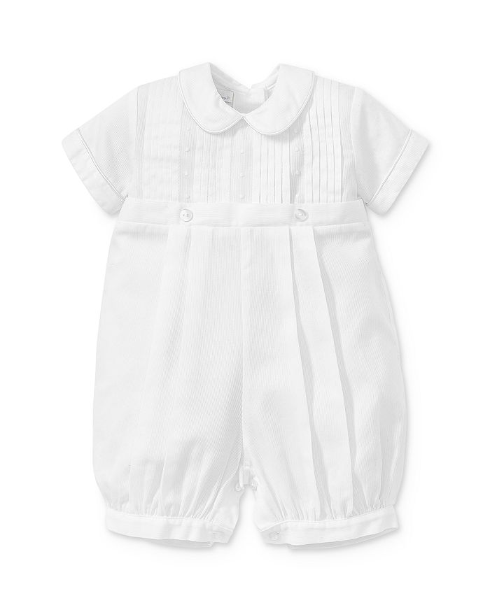 Shop Kissy Kissy Boys' Peter Pan Collar Shortall - Baby In White