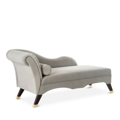 Caiden Velvet Chaise with Pillow