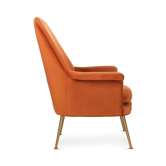 Shop Safavieh Couture Aimee Velvet Arm Chair In Sienna