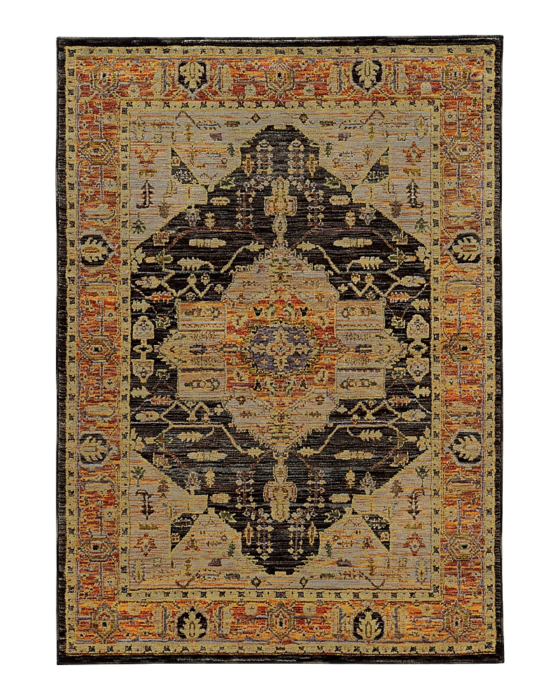 Oriental Weavers Andorra 7138b Area Rug, 6'7 X 9'6 In Gold/gray