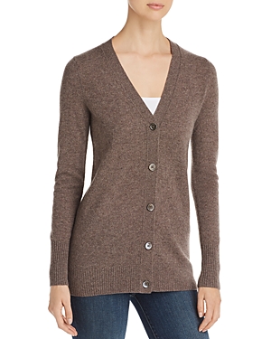 C By Bloomingdale's Cashmere Grandfather Cardigan - 100% Exclusive In Heather Rye Sesame Twist