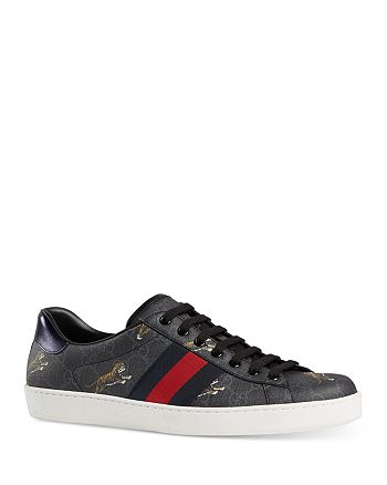 Gucci Men's Ace GG Supreme Tiger Low-Top Sneakers | Bloomingdale's