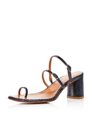 Alba Embossed Block Heel Sandals 