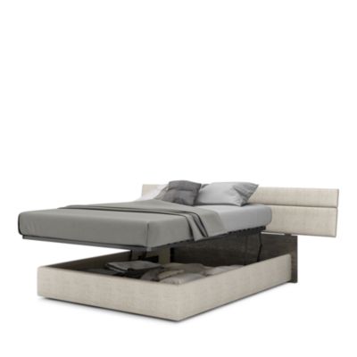 Plank Upholstered High Height Platform King Bed
