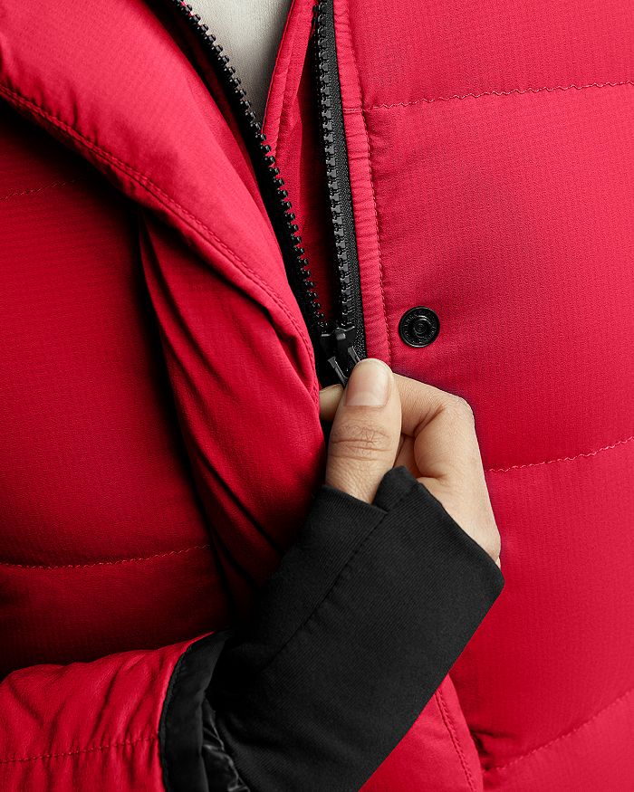 Shop Canada Goose Alliston Packable Short Down Coat In Red