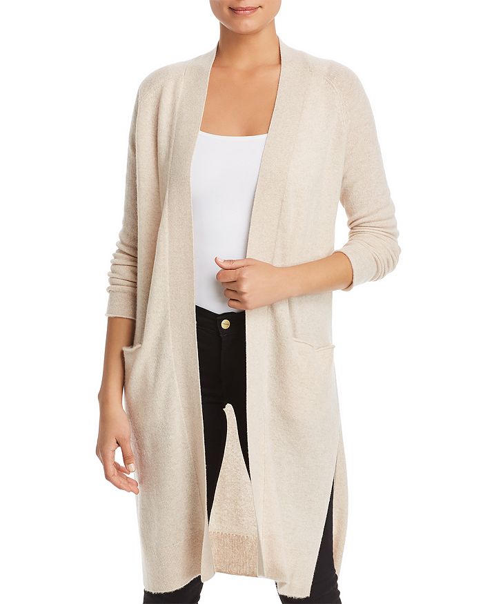 C By Bloomingdale's Cashmere Duster Cardigan - 100% Exclusive In Heather Oatmeal