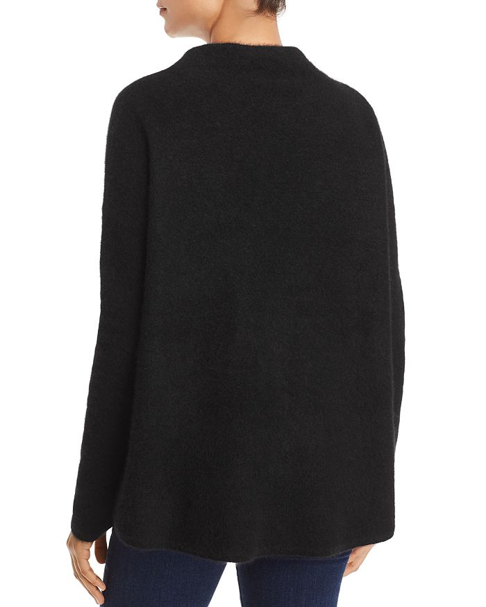 Shop C By Bloomingdale's Cashmere Mock Neck Brushed Cashmere Sweater - 100% Exclusive In Black