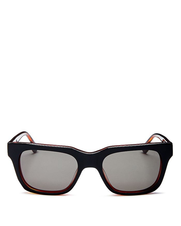 Le Specs Unisex Fellini Square Sunglasses, 52mm In Black/honey