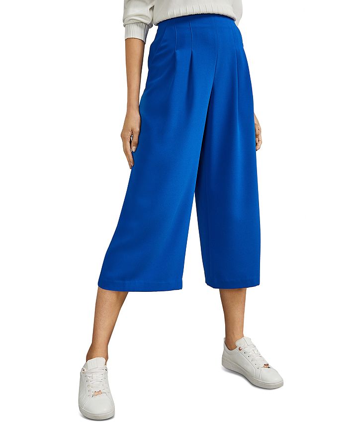 Ted Baker Zettah Pleated Culottes In Blue