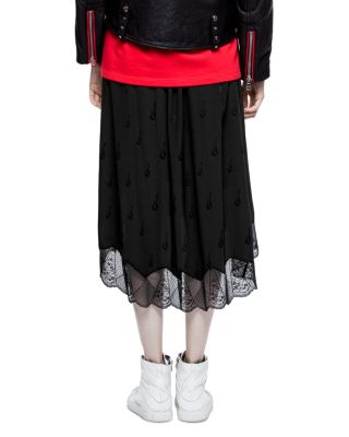 Zadig & Voltaire Joslin Guitar Printed Silk Skirt | Bloomingdale's