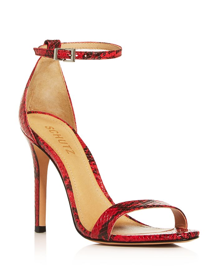 Schutz Women's Cadey-lee High-heel Sandals In Scarlet