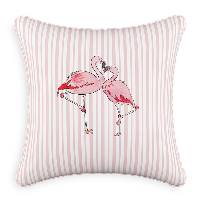 Cloth & Company Grey Malin X Cloth & Co. Zoey Pillow, 20 X 20 In Flamingo Stripe
