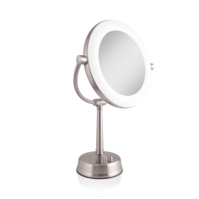 Zadro - Fluorescent Surround Light™ Lighted Mirror with 1X/10X Magnification