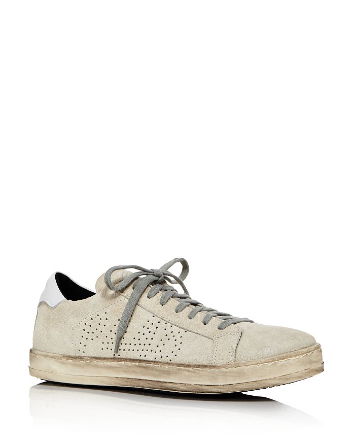 P448 Women's John Lace-up Sneakers In Cream Suede