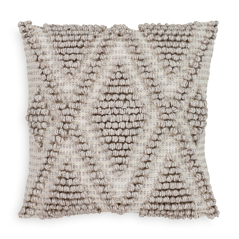 Surya Anders Textured Light Gray Throw Pillow, 18 x 18