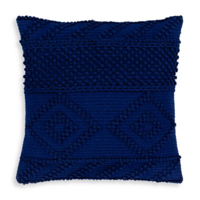Surya Merdo Navy Textured Throw Pillow, 22 x 22