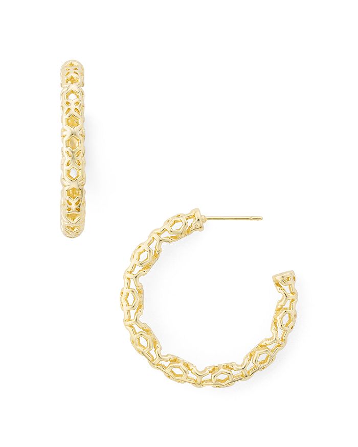 Kendra Scott Maggie Medium Hoop Earrings In Gold | ModeSens