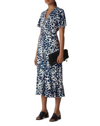 Whistles Leopard Printed Midi Dress | Bloomingdale's