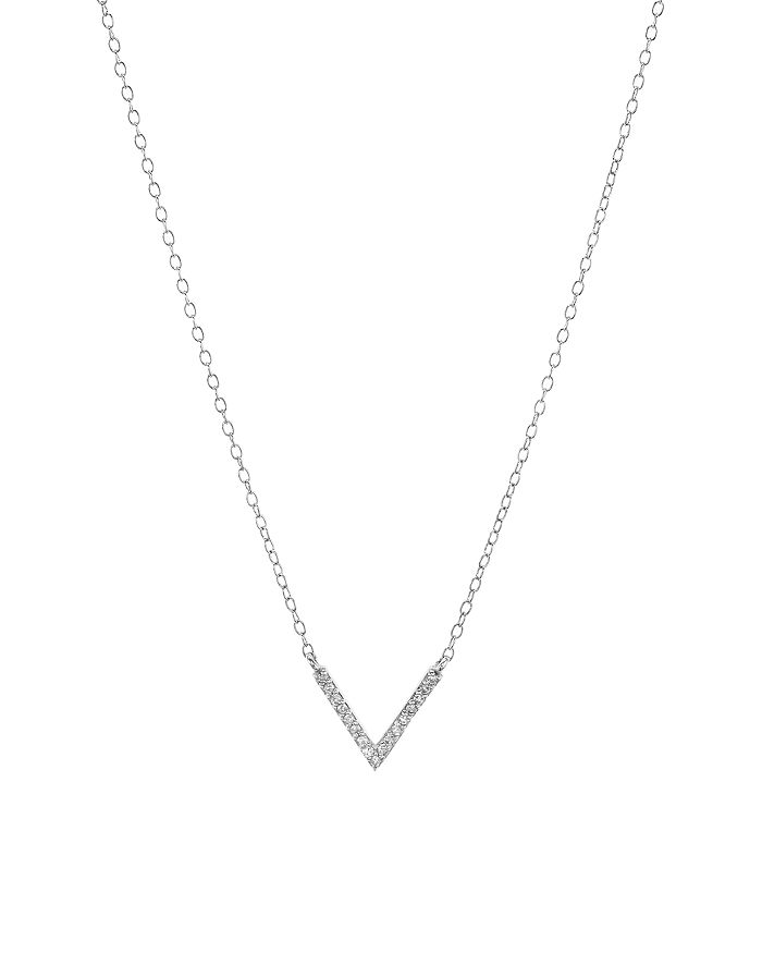 Bloomingdale's Marc & Marcella Diamond V Necklace In Sterling Silver, 15 - 100% Exclusive