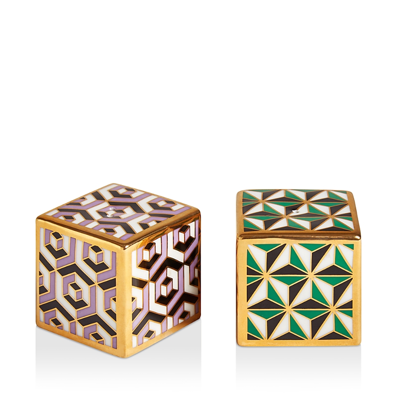 Jonathan Adler Versailles Porcelain Salt And Pepper Shakers In Open Misce